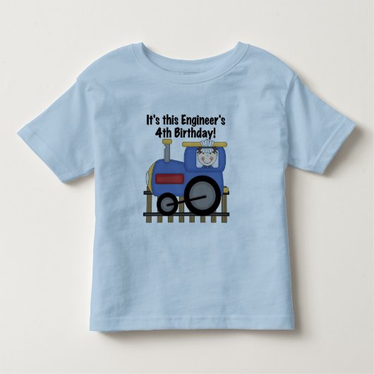 Train Engineer 4e verjaardag Tshirts en geschenken (Voorkant)