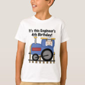 Train Engineer 4th Birthday Tshirts en cadeautjes (Voorkant)
