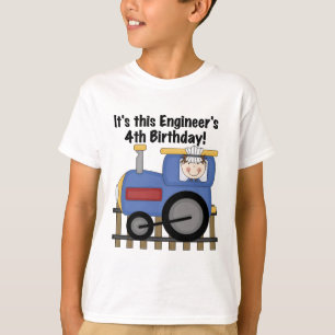 Train Engineer 4th Birthday Tshirts en cadeautjes
