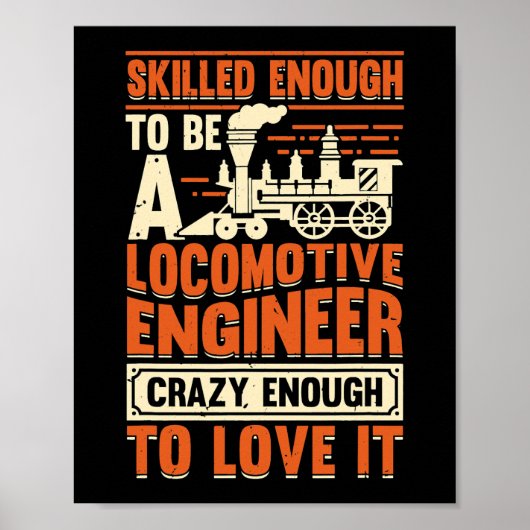 Train Engineering Design voor een Locomotive Engin Poster (Voorkant)