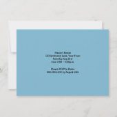 Train First Birthday Party Kaart (Achterkant)