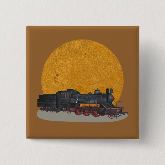 Train Flair-Button Vierkante Button 5,1 Cm (Voorkant)