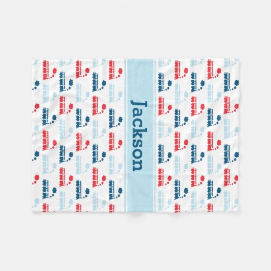 Train Fleece Blanket Deken (Voorkant (Horizontaal))