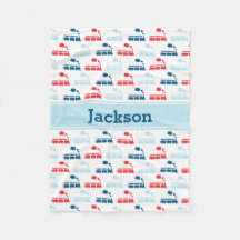 Train Fleece Blanket