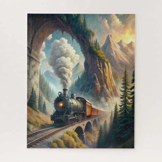 Train Fleece Blanket Legpuzzel (Verticaal)