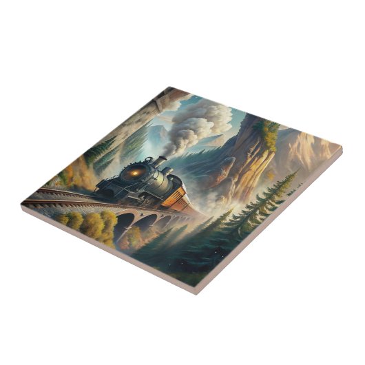 Train Fleece Blanket Tegeltje (Zijkant)