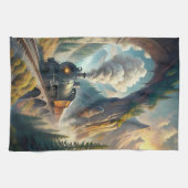 Train Fleece Blanket Theedoek (Horizontaal)