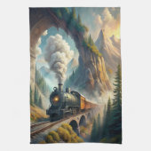 Train Fleece Blanket Theedoek (Verticaal)