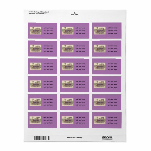 Train Flower Daisy Heart Etiket (Full Sheet)