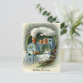 Train Forget Me Not Clover Dove Briefkaart (Staand voorkant)