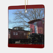 Train foto keramisch ornament (Links)