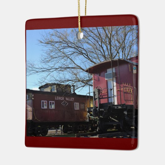 Train foto keramisch ornament (Links)