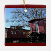 Train foto keramisch ornament (Voorkant)