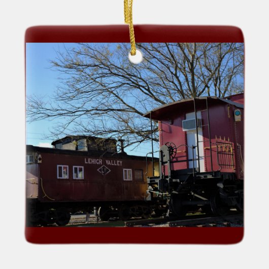 Train foto keramisch ornament (Voorkant)