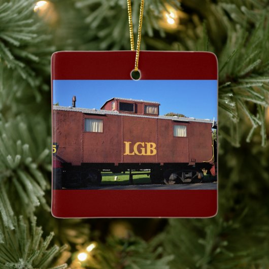 Train foto keramisch ornament (Boom)