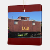 Train foto keramisch ornament (Links)