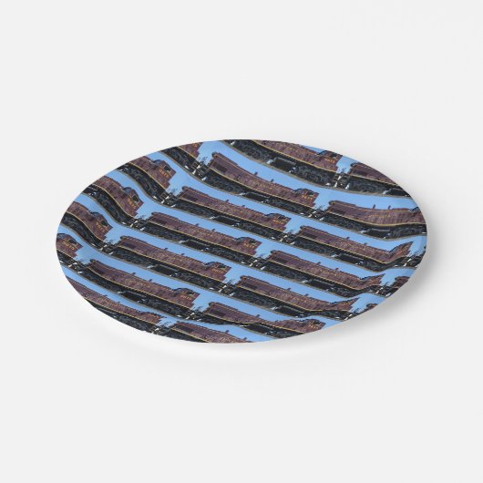 Train foto papieren bordje (Gekanteld)