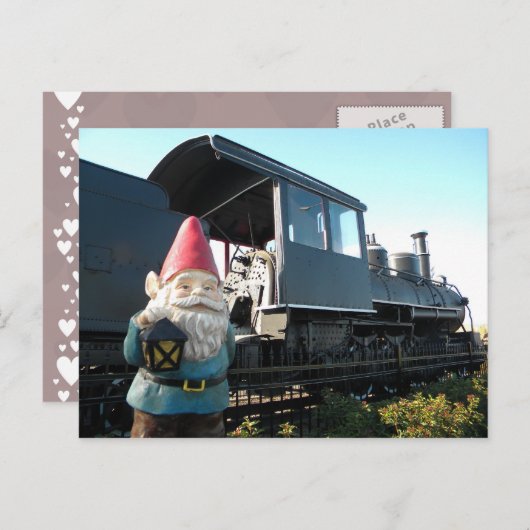 Train Gnome Briefkaart (Voorkant / Achterkant)