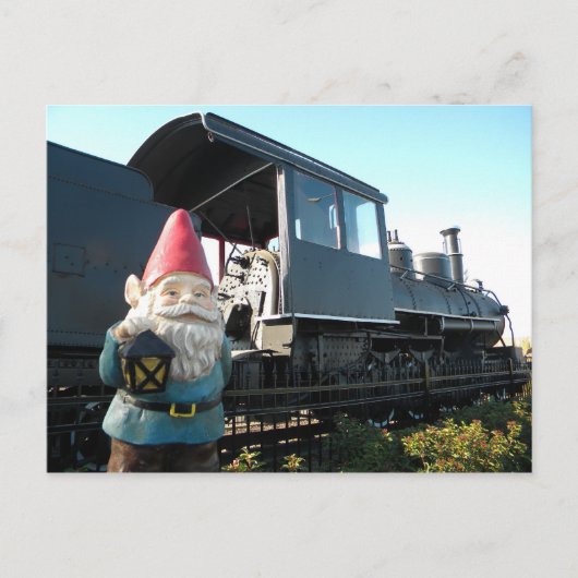 Train Gnome Briefkaart (Voorkant)