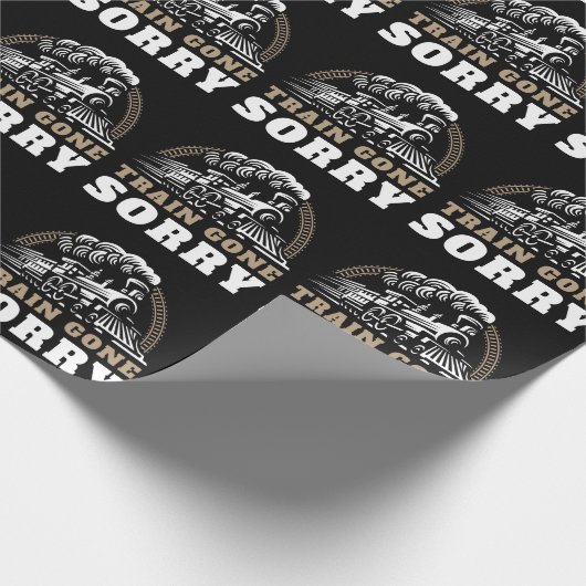 Train Gone Sorry Wrapping Paper Cadeaupapier (Hoek)