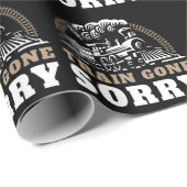 Train Gone Sorry Wrapping Paper Cadeaupapier (Rol Hoek)