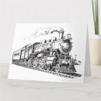 Train Grafisch Ontwerp Schets Retro Stoom