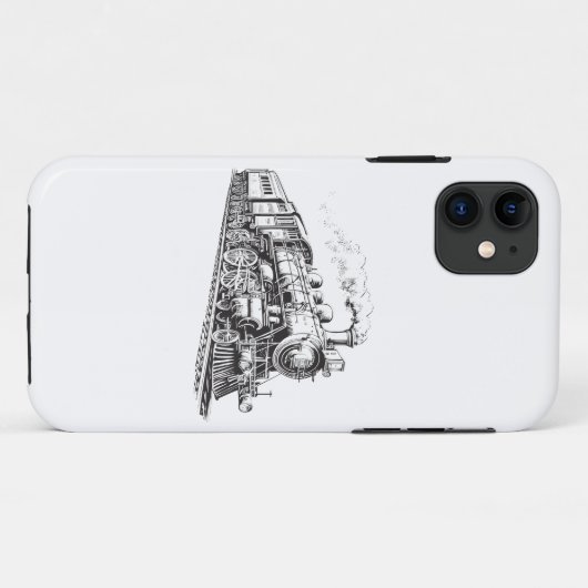 Train Grafisch Ontwerp Schets Retro Stoom Case-Mate iPhone Case (Achterkant (horizontaal))