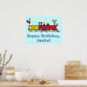 Train Happy Birthday Poster Naam  (Keuken)