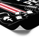 Train Hard Bid Harder Christelijk Workout Patriott Poster (Hoek)