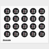 Train Hard Bid Harder Christelijk Workout Patriott Ronde Sticker (Vel)