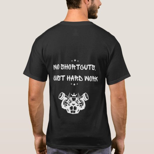 TRAIN HARD BLACK T-SHIRT (Achterkant)