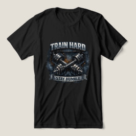 Train Hard Blijf Bescheiden Tri-Blend Shirt
