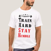 Train hard, blijf nederig - Retro Gym T-shirt (Voorkant)