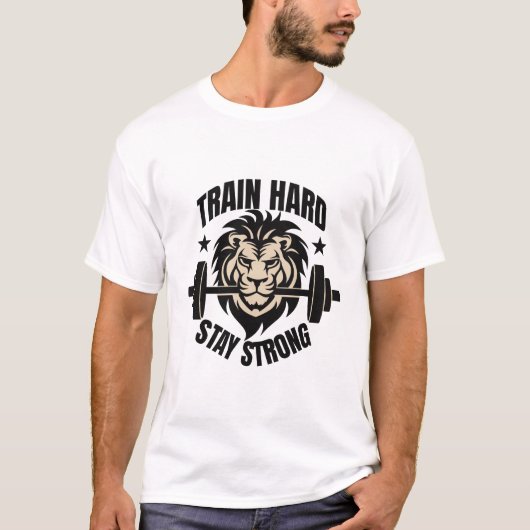 Train hard en blijf hard t-shirt (Voorkant)