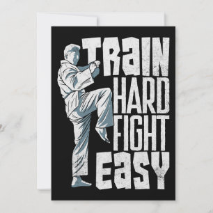 Train Hard Fight Easy Aikido Karate Jiu Jitsu Kaart