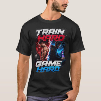 Train Hard Game Hard: Hoge-Contrast Dynamische Spl T-shirt