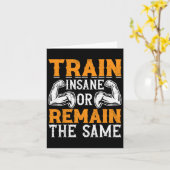 Train Hard Graphic voor bodybuilding fans Kaart (Gele Bloem)