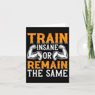 Train Hard Graphic voor bodybuilding fans Kaart