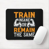 Train Hard Graphic voor bodybuilding fans Muismat (Met muis)