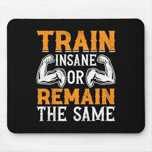 Train Hard Graphic voor bodybuilding fans Muismat (Voorkant)