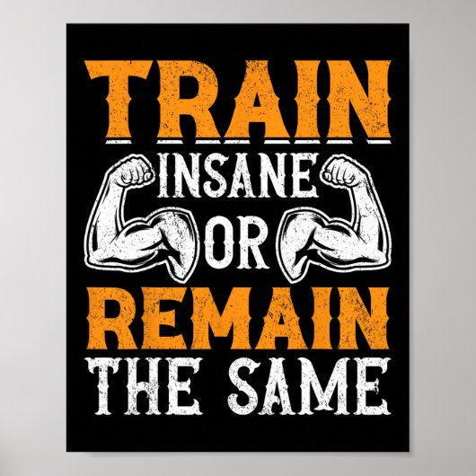Train Hard Graphic voor bodybuilding fans Poster (Voorkant)