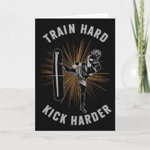 Train Hard Kick Harder Kickboksen Vechtkunst Mma Kaart