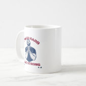 Train hard, leef sterk koffiemok (Voorkant links)