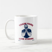 Train hard, leef sterk koffiemok (Links)