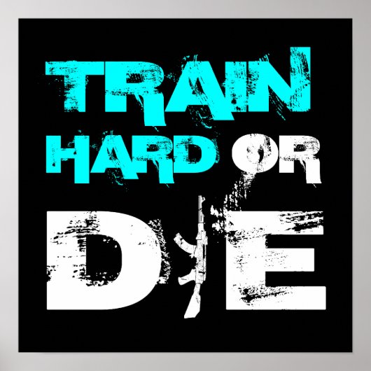 Train, hard of stervend - Elite Fitness Poster Pri (Voorkant)