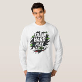 Train Hard Play Harder Basketbal T-shirt (Voorkant volledig)