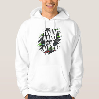 Train Hard Spelen Harder Basketbal T-shirt