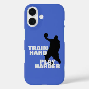 Train Hard Spelen Harder Basketbal T-shirt iPhone 16 Hoesje