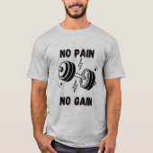Train Hard Tee – No Pain No Gain Statement T-Shirt (Voorkant)