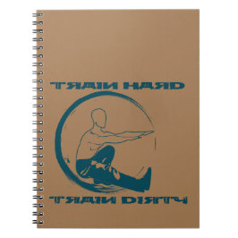 Train hard, trein vuil Train ingsplan notizbuch Notitieboek